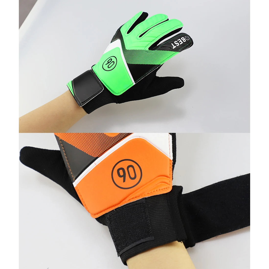 Новые детские перчатки с защитой пальцев латексные футбольные вратарские перчатки для подростков дышащие спортивные футбольные перчатки