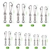 DNDYUJU (10-40PCS)(Size14-2/0)Fishing Connector Fishing Swivels Interlock Rolling Swivel With Hooked Snap Fishing Hooks Lure ► Photo 3/6