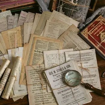 

Vintage Collection of Book Music material paper Sticky Notes Memo Pad Diary Stationary Flakes Scrapbook Decorative Stationary