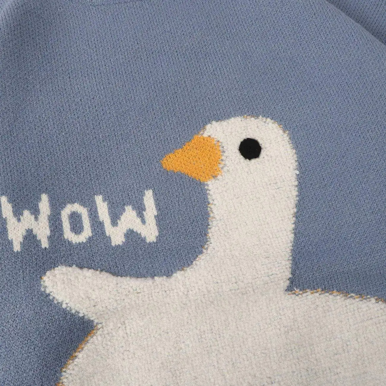 Duck Knit Sweater Women School Girl 