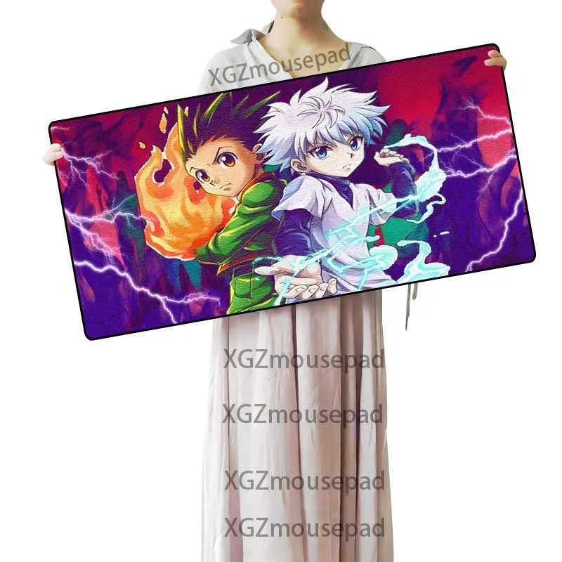 XGZ Custom Large Computer Desk Mat Black Lock Edge Hunter GON FREECSS Gaming Mouse Pad Rubber Non-s