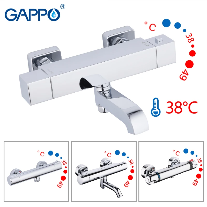 GAPPO смесители для душа смеситель для ванной с термостатом настенный смеситель для душа Термостатический смеситель для воды для ванной griferia