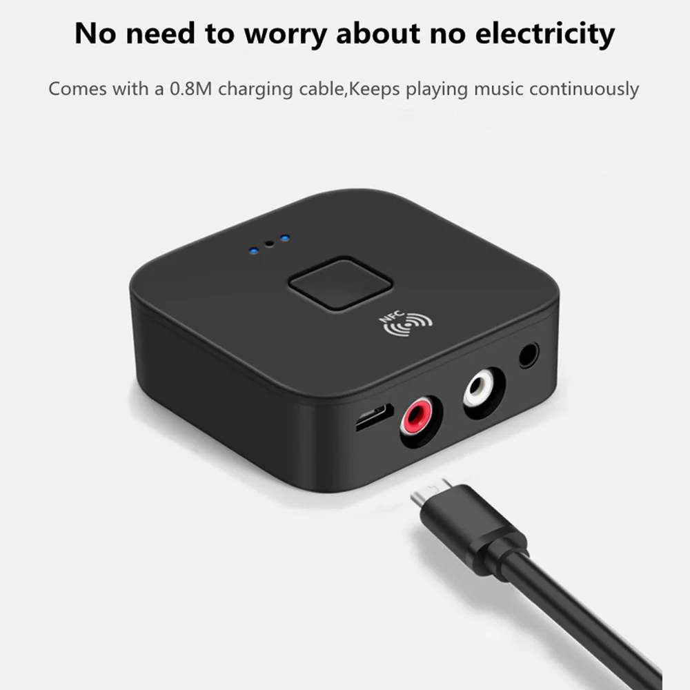 NFC Bluetooth 5,0 приемник 3,5 мм AUX RCA Jack Hifi беспроводной адаптер и микрофон Громкая связь вызов Bluetooth автомобильный аудио приемник