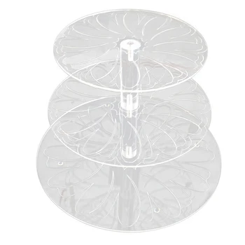 

3 Layers Cake Stand Clear Wedding Party Cupcake Pastry Tower Display