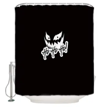 

Shower Curtains for Bathroom Halloween Style Funny Grimace Face Waterproof Fabric Bathroom DecorBathtub Curtains with Free Hooks