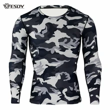 Уличные мужские армейские тактические Футболки с длинным рукавом камуфляжные походные футболки охотничья одежда быстросохнущие охотничьи походные тройники