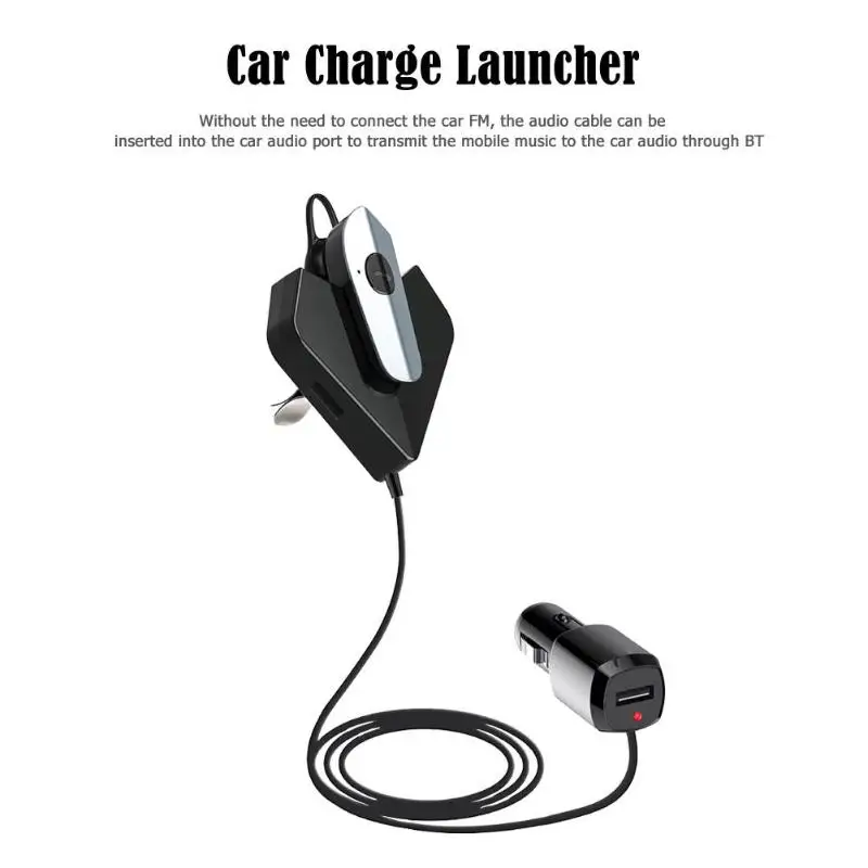 Handsfree автомобильный Bluetooth fm-передатчик в ухо дизайн более удобная одежда MP3-плеер USB зарядное устройство с беспроводной гарнитурой