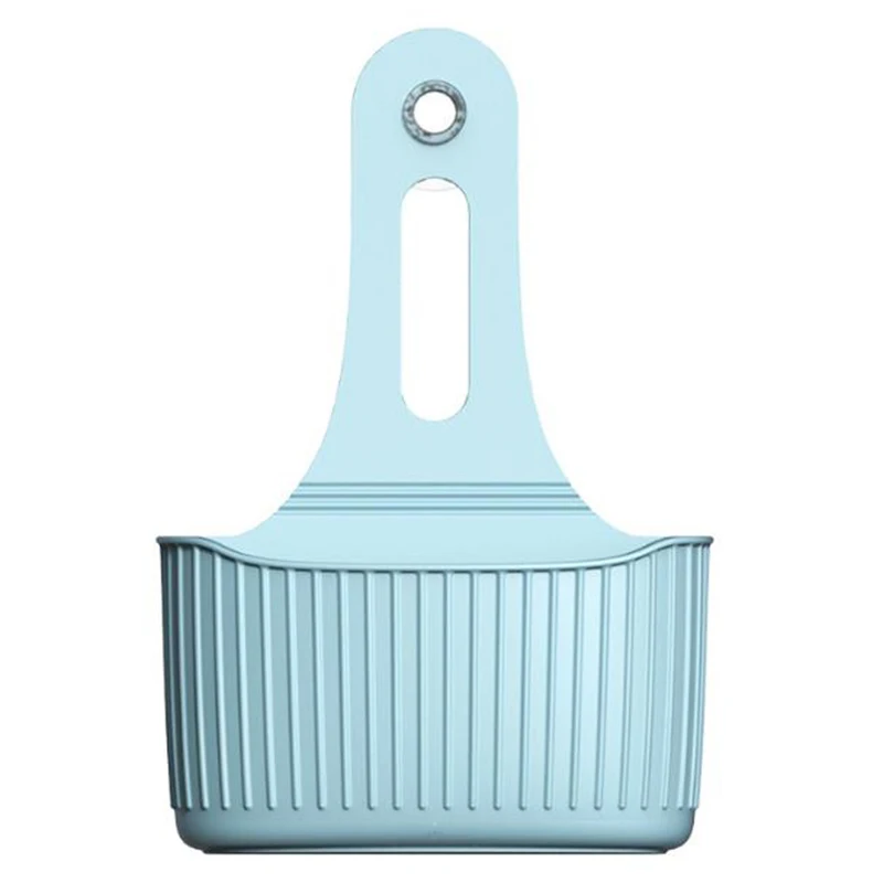 Kitchen Hanging Basket Sink Sponge Drain Holder Bathroom Storage Rack Organizer PVC 23*16cm basket strong suction