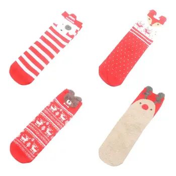 

1Pair Women Ladies Soft Warm Cotton Socks Christmas Cartoon Animal Pattern Socks for Festival Party Gifts Supplies Women Socks