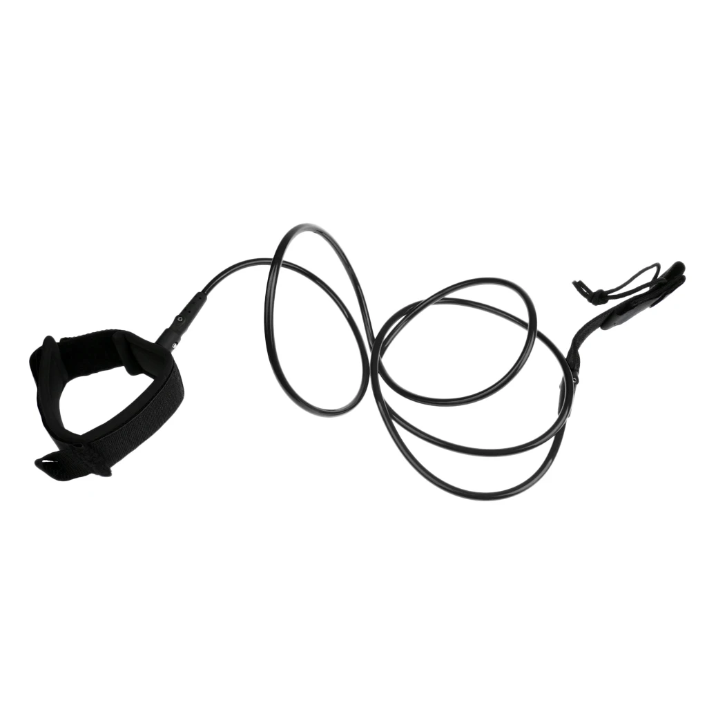 6ft Straight Surfboard Leash 7mm Leg Rope Surf Leash Double Swivels