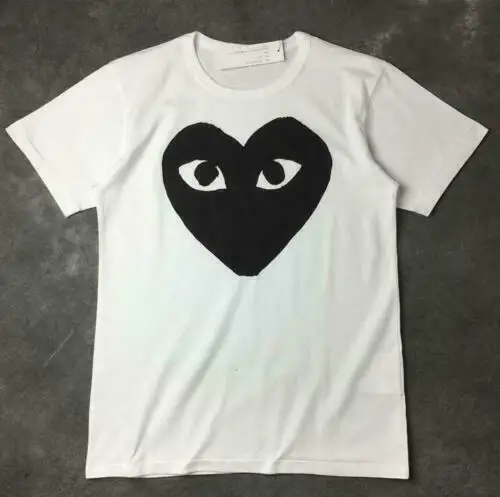 Comme/Des/Garcon/PLAY Мужская футболка с гигантским черным сердцем хлопковая Футболка Play