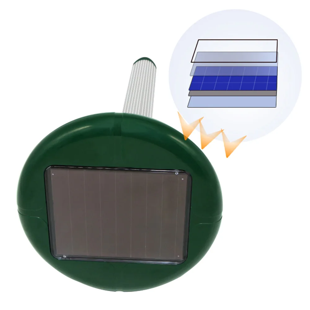 Solar Power Repeller Rodent Control Yard LED Lamp Tube 400-1000(HZ) Snake Garden Animal Insect Outdoor Electronic