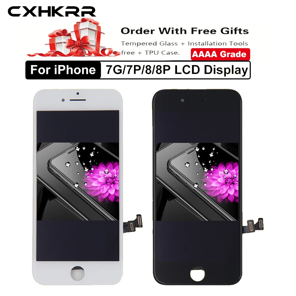 

AAAA Grade For iPhone 7 7Plus 8 8Plus LCD With 3D Force Touch Screen Digitizer Assembly For iPhone 7 7Plus Display No Dead Pixel