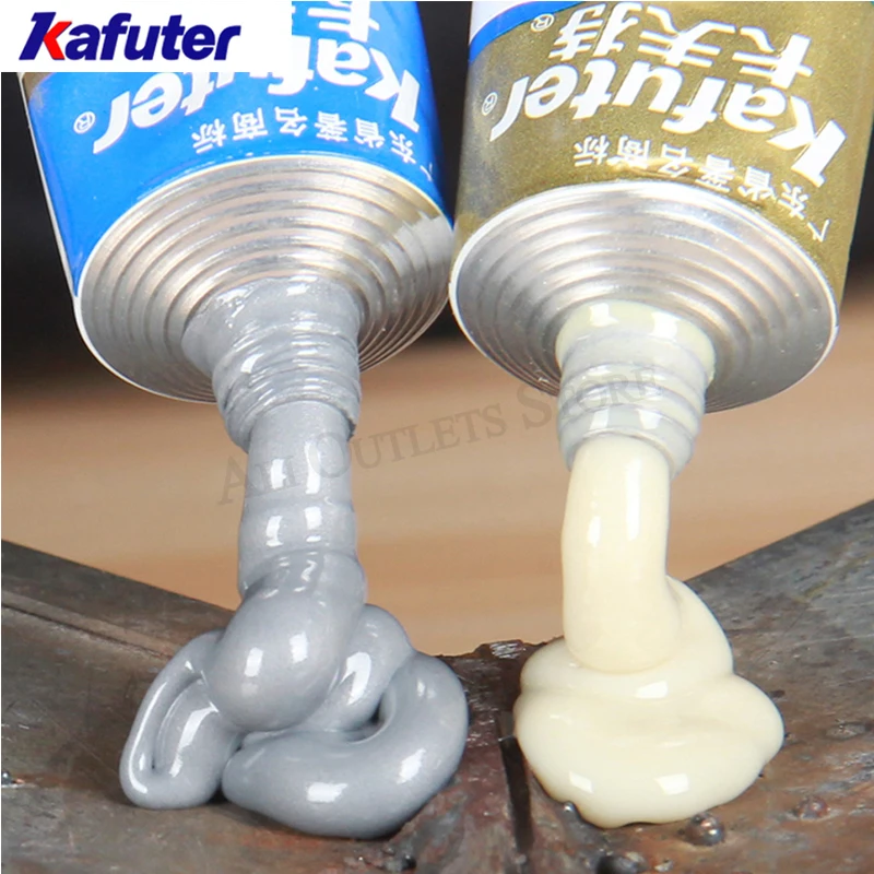 Металлический клейкий для ремонта Kafuter A + B 100 г супер клеевой стальной