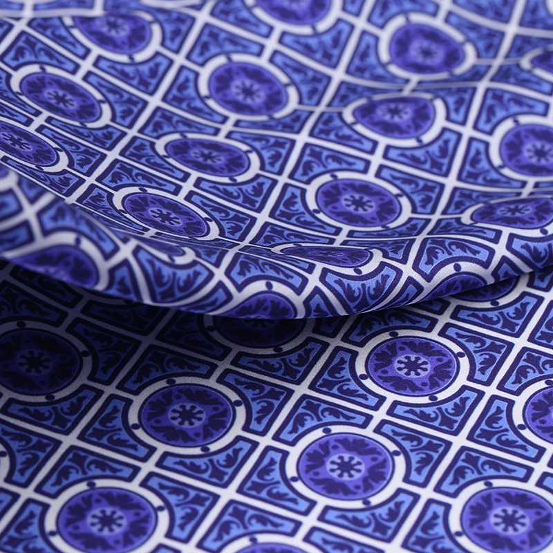 19 мм эластичные атласная шёлковая ткань метр 108 см цифровой струйный Шелковый Ткань атласное платье рубашка печатная ткань шелковая ткань