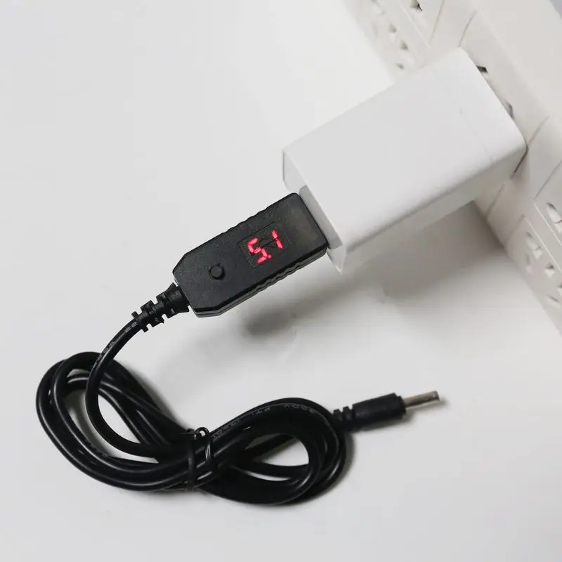 QC 3 0 USB 5V 12V Регулируемый повышающий напряжение 5 5x2 1 мм кабель питания линия для Wi Fi