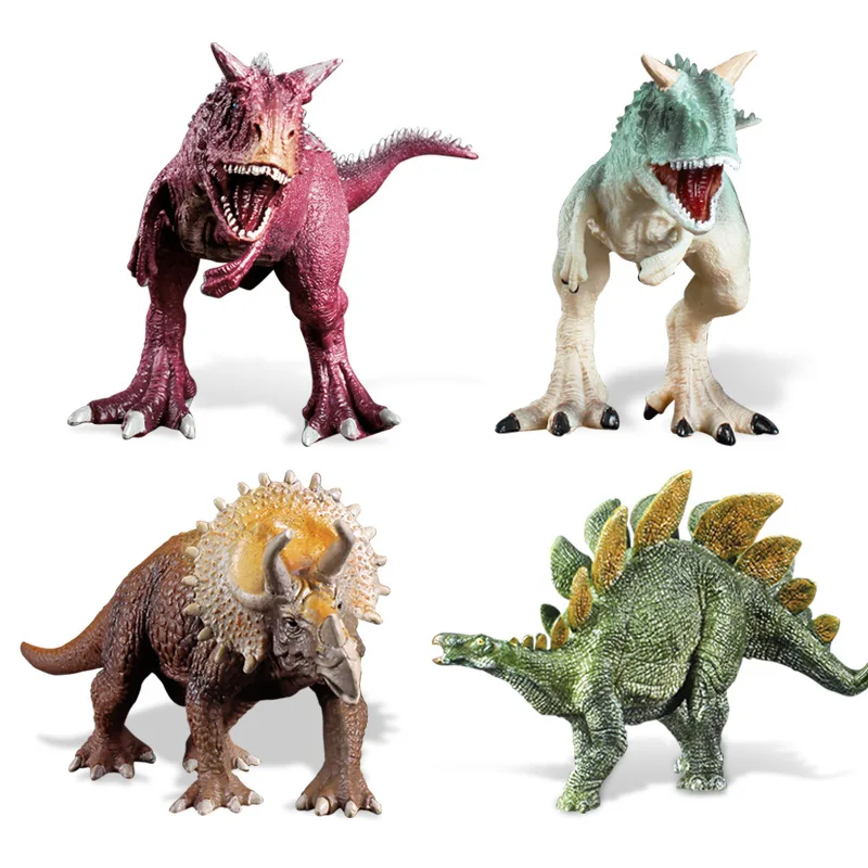 

[Small Single Product] Cross Border Classic Dinosaur Model Toy Cattle Dragon Stegosaurus Triceratops Model Toy