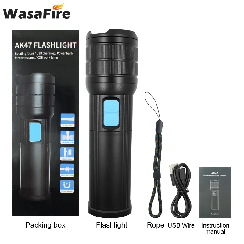 Wasafire 2 шт./лот Масштабируемые L2+ 2* COB работы вспышки светильник Перезаряжаемые 3-режимный Фонари белый/красный/синий светильник фонарь для кемпинга