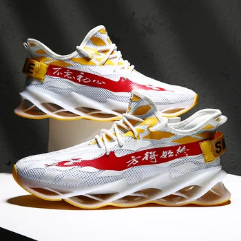 

Blade Running Shoes for Men Breathable Mesh Socks Sneakers Antiskid Damping Outsole Athletic Sport Shoes Training Run zapatillas