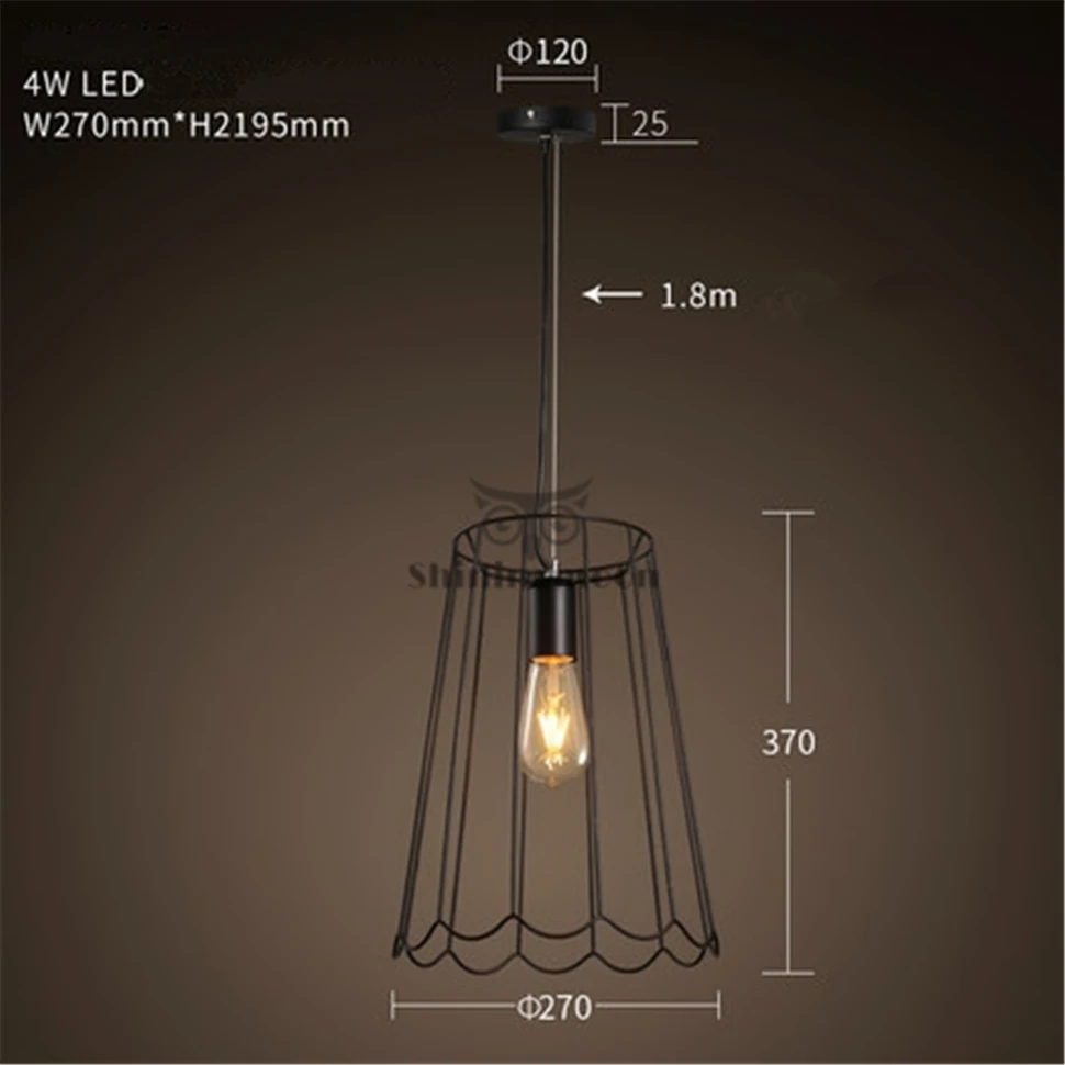 Ретро античный винтажный Американский кованый железный Edison светодиодный подвесной светильник для столовой домашний декор для гостиной подвесной светильник