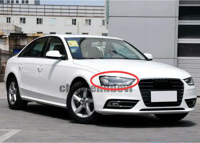 Для Audi A4 2013 2014 2015 2 шт. левая и правая передняя крышка для фар + клей|Абажуры| |