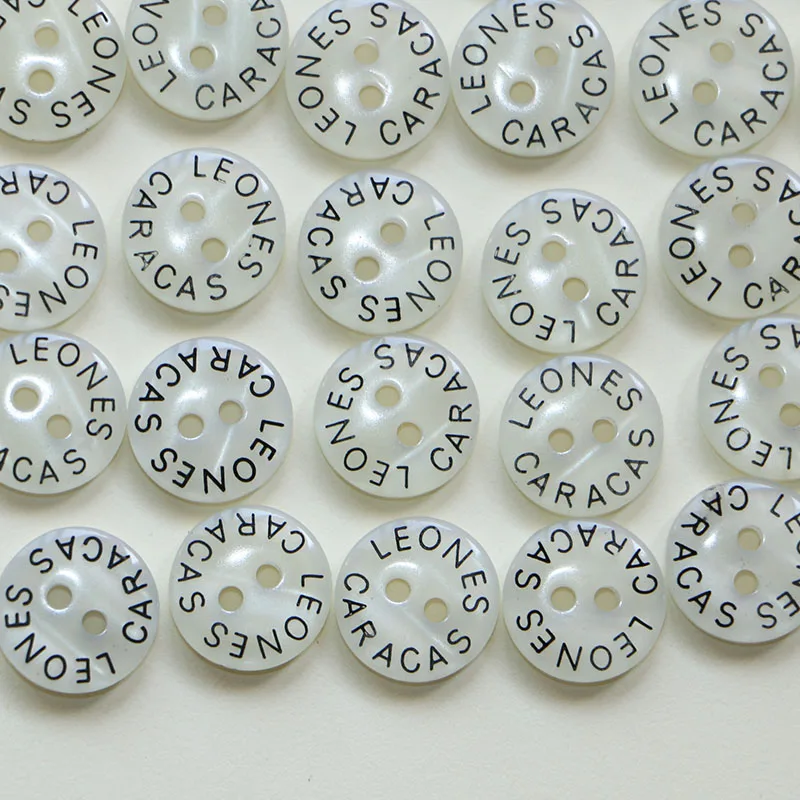 100PCS 15mm 2 Hole Plastic Resin Round Buttons Black White Button Fit Sewing Scrapbooking DIY