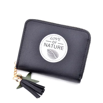 

2019 New Tassel Stars Women Wallet Short Clutch Mini Cute Wallets High Capacity Coin Zipper Coin Purse Multifunction Card Holder