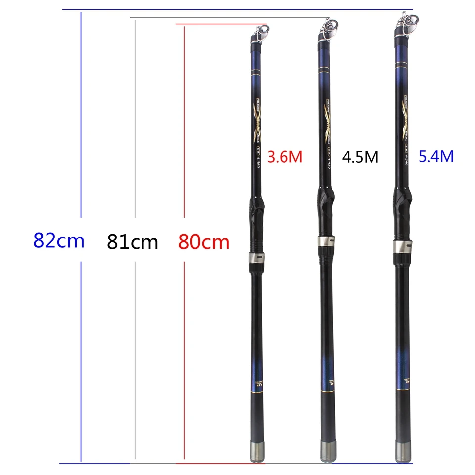 Высокое качество, 5,4 м, 4,5 м, 3,6 м, длинная удочка для ловли карпа, морская Удочка из высокоуглеродистого материала, сверхтвердая удочка для метания на расстояние