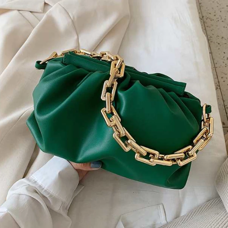 thumbnail image 1 of Bolso de mano de lujo con cadena dorada para mujer, bolso de mano de piel suave a la moda, bolso de hombro para mujer, bolso de mano de viaje de color caramelo para mujer, 1 of 5
