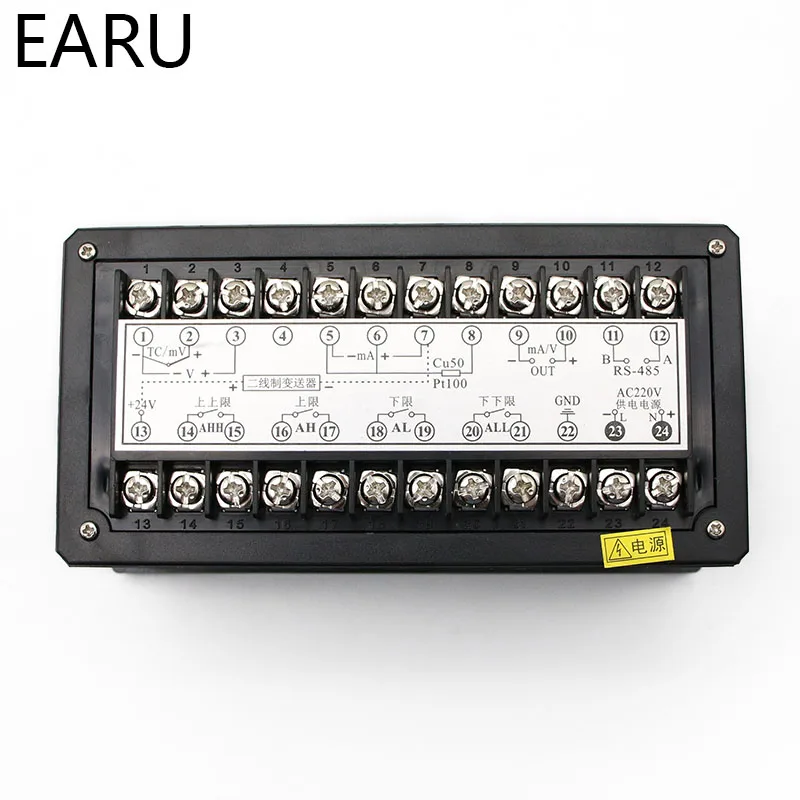 1pc AC85~260V Water Liquid Oil Level Pressure Contorller Light Column Display Universal Input 4-20MA Transmitter Sensor for Pump