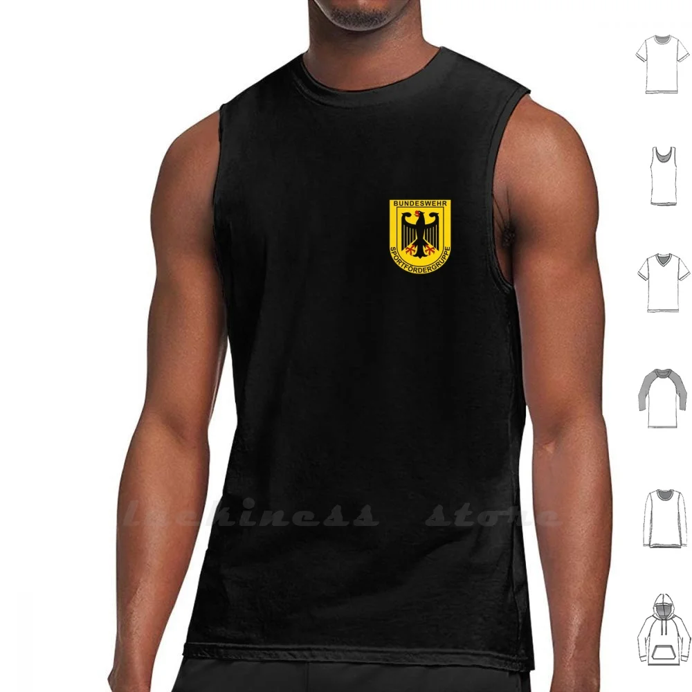 

Bundeswehr Sportf  Rdergruppe Tank Tops Vest Sleeveless Deutschland Top Bundeswehr Army Germany Black Man Phone Mobile