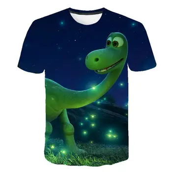 

2020 New 3d Printing Cartoon Girl 'S T -Shirt Fashion Western Sichuan Children 'S Clothing Dinosaur Boy 'S T -Shirt Funny Street