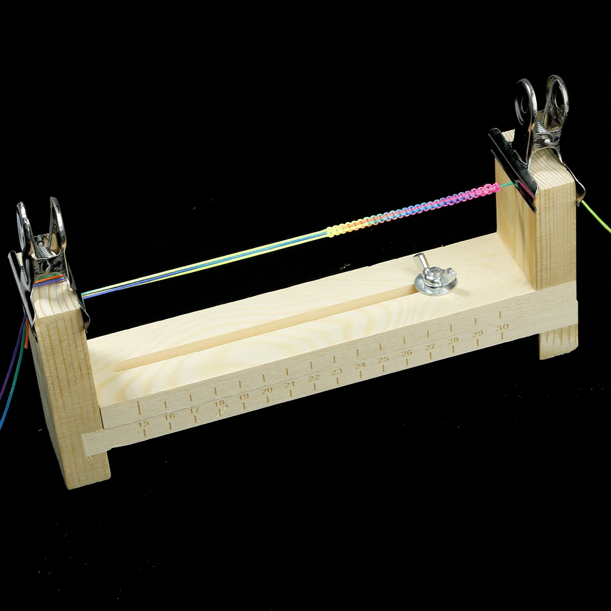 1pcs Wooden Jig Bracelet Wristband Knitting Tool DIY Wood Paracord Jig Wristband Maker Braided Rope Knot Weaving Jewelry Making