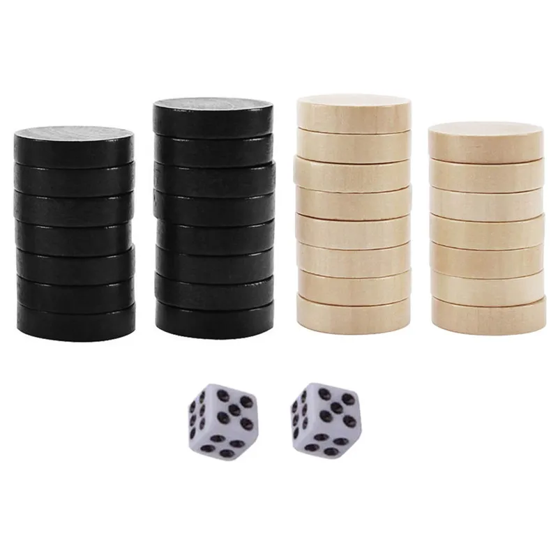 

Natural Wooden Chess Air Streams and Checkers and Backgammon Chess Piece for Kids Camping Learning Game