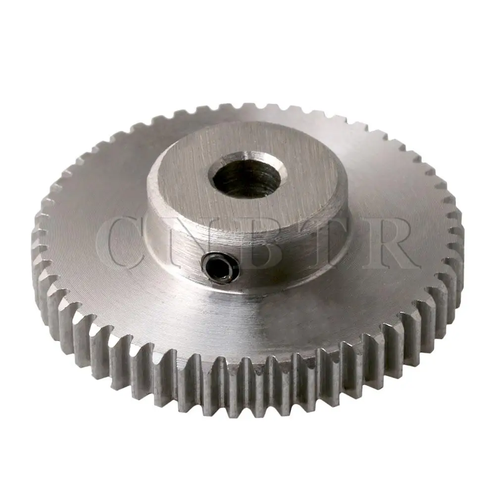 

CNBTR 0.6 Module 53Teeth Tooth Motor Pinion Gear 45# Steel Silver Replacement