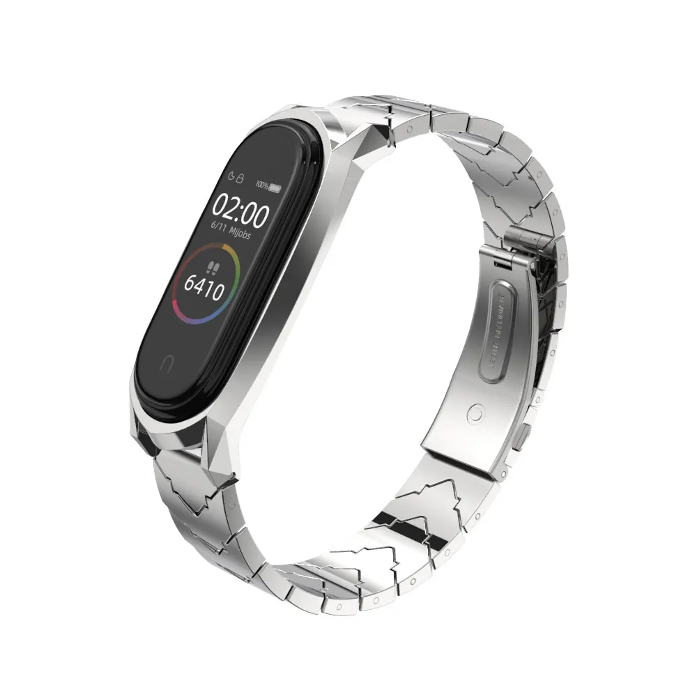 Умный Браслет Mijobs для Mi Band 4 ремешок 5 3 Xiaomi безвинтовая нержавеющая