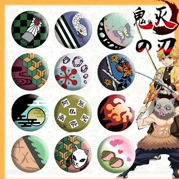 

Anime Demon Slayer: Kimetsu No Yaiba Brooch Pin Badges For Clothes Backpack Decoration Children's Gift