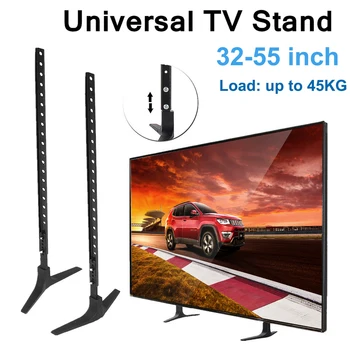 

Universal TV Stand Adjustable Stable Stand Base Table Top TV Stand Legs For Most LED LCD Flat Screen TV 26-65" Steel