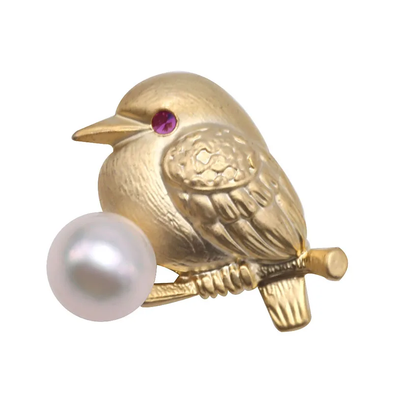 6.5-7mm pearl JYX новая брошь с морскими жемчужинами 4,5-7 мм круглые Броши AKOYA жемчуг животные мини стили элегантный подарок для женщин - Цвет камня: 6.5-7mm pearl
