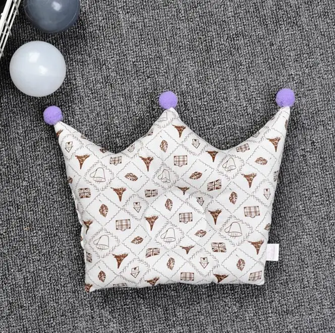 YCZ050ZI Newborn head shaping pillow baby Cushion breastfeeding pillow sleeping cotton cute soft pillows with Plush ball YCZ050 - Цвет: YCZ050ZI
