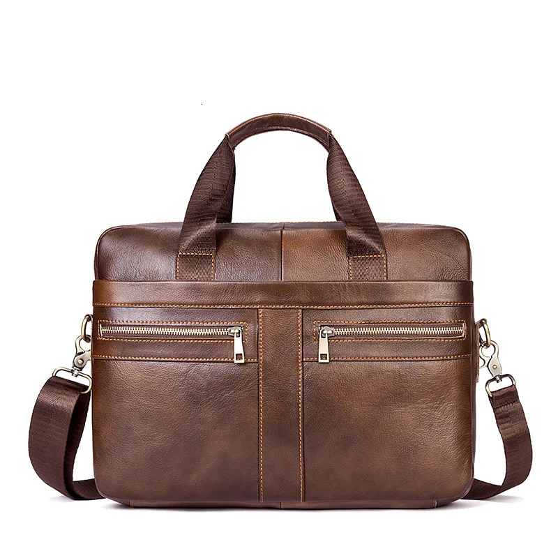 

Hot Men's Simple Classic Multi-Function Genuine Leather Handbag Large-Capacity Design Fashion Business Travel Handbag