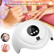 30 s/60 s/99 s-secagem Rápida UV CONDUZIU A Lâmpada Secador de Unha com 12pcs Lâmpada contas 36W Mini USB Lâmpada UV Do Prego Manicure com Display LCD(China)