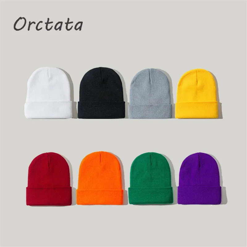 

Winter Knitted Beanie Hats for Women Men Fashion Spring Autumn Unisex Hip Hop Solid Color Warm Knit Skullies Cap Hat Female