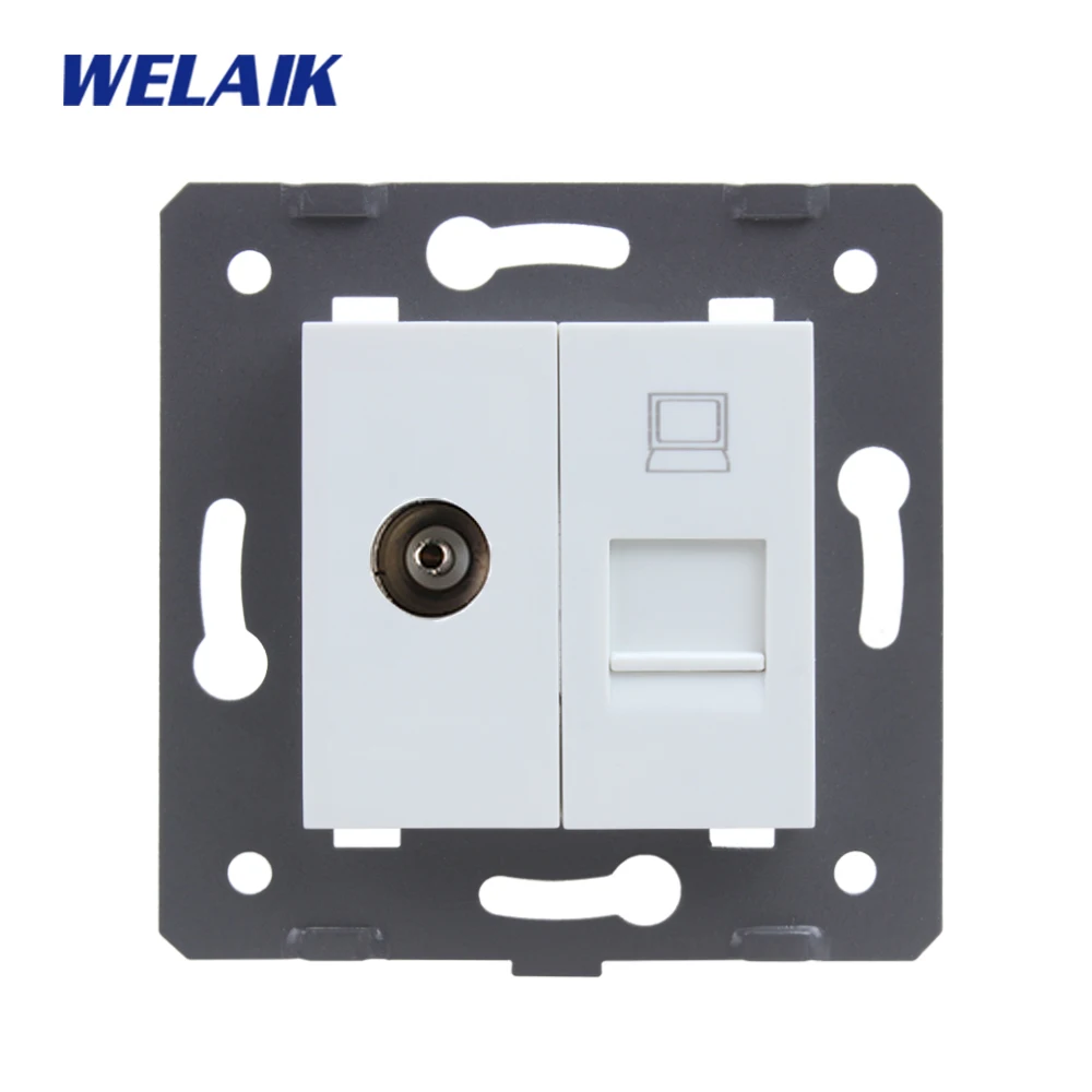 Разъем для компьютера WELAIK стандарт ЕС RJ45 CAT6 детали сделай сам настенных