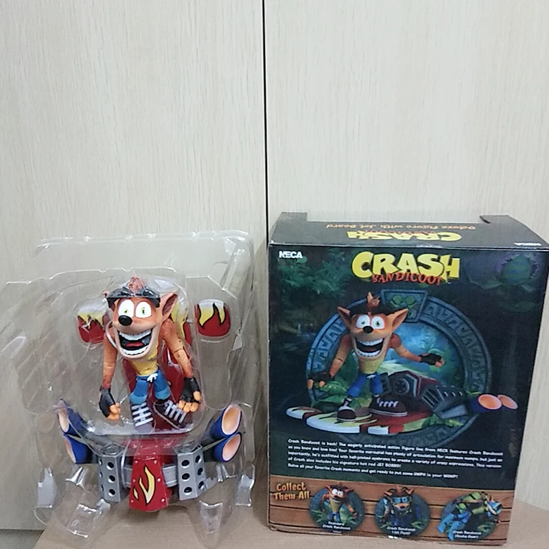 

NECA Game Deluxe Crash Bandicoot with Jet Board Action Figure Model Toy Doll Gift