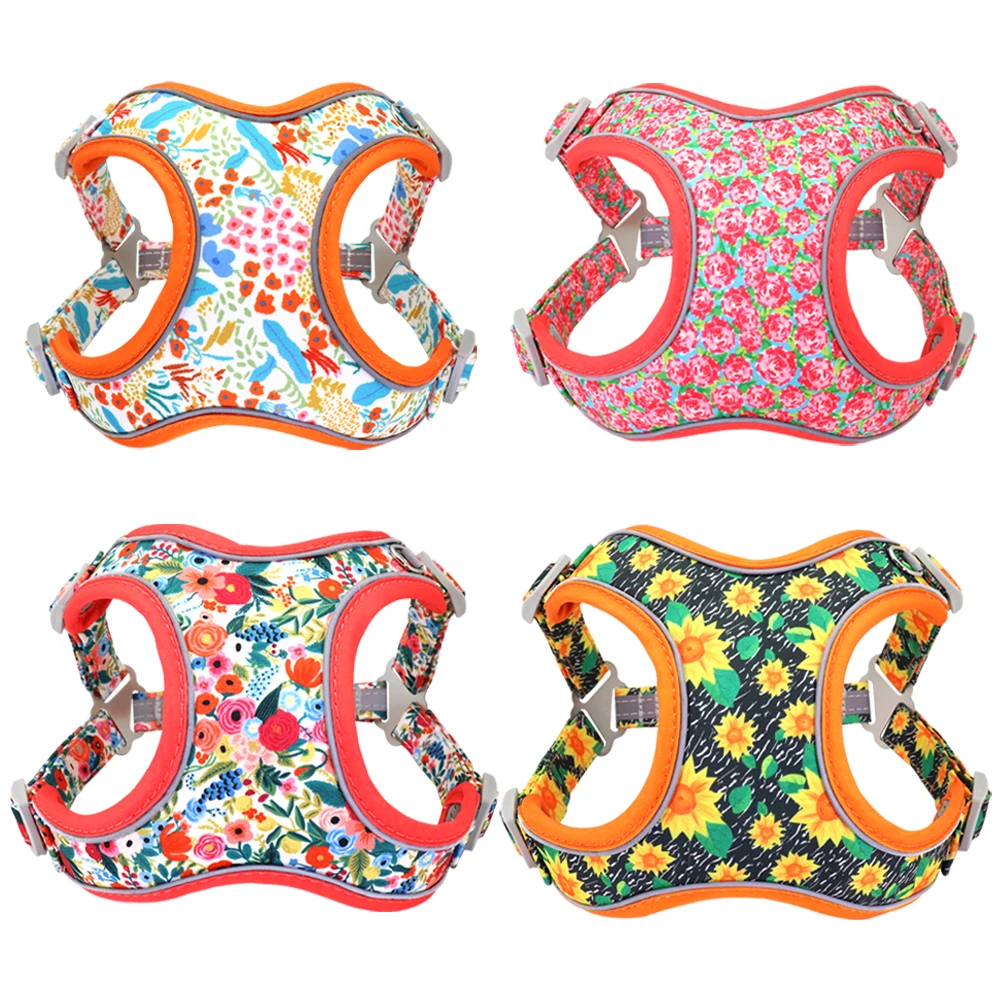 floral puppy harness