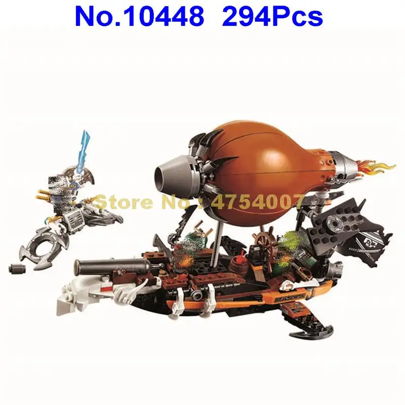 

10448 294pcs ninja airship assault bela 70603 building block 4 figures Toy