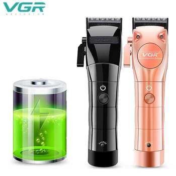 

VGR Electric Hair Clipper Metal Hair Trimmer Washable Rechargeable Hair Clipper Oil Head Hair Machine Fast Charge Hair Machine