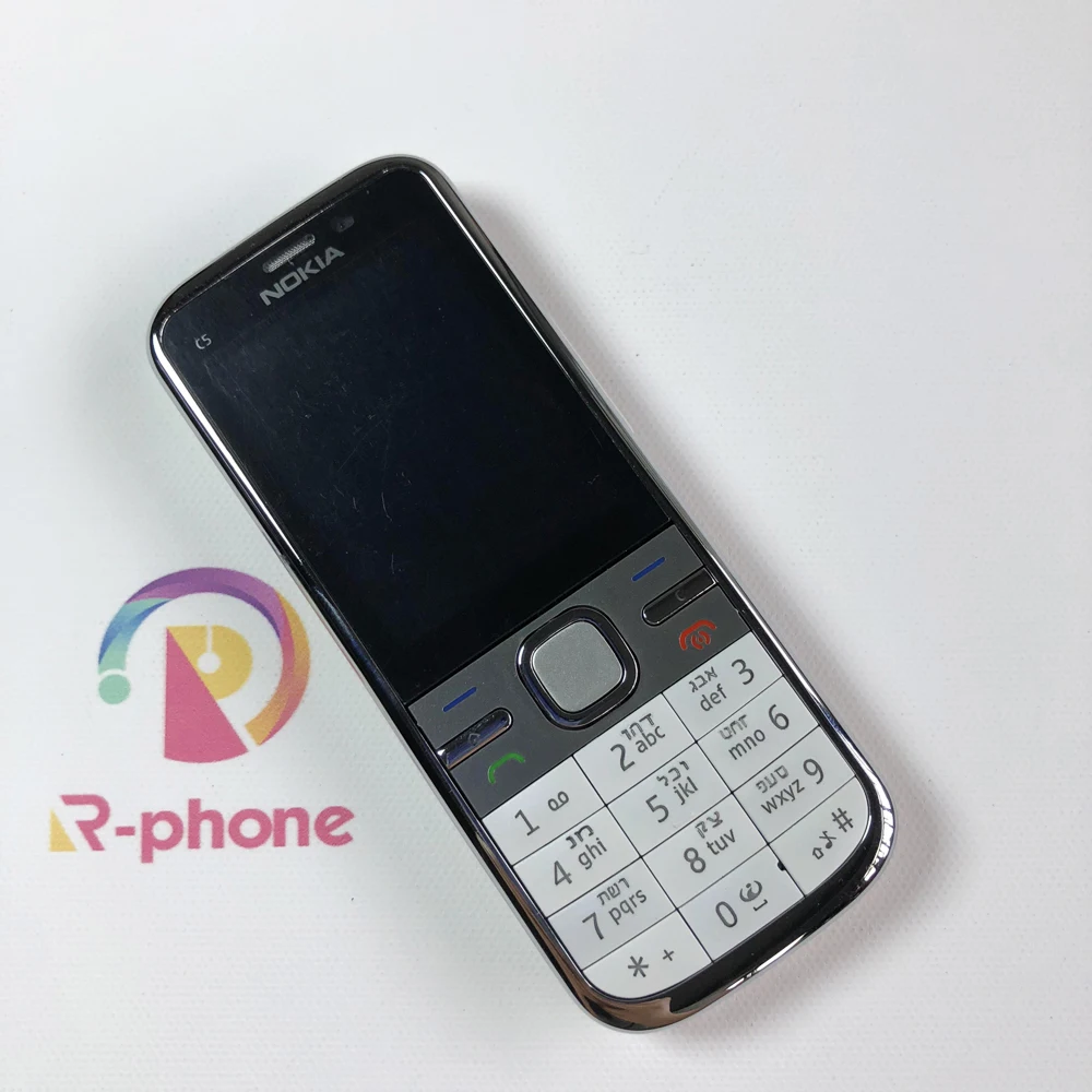 Nokia C5 C5-00 Refurbished Mobile Phone 3G Origina Classic Mobile Cellphone Russian Arabic Hebrew Keyboard Unlocked iphone 7 refurbished