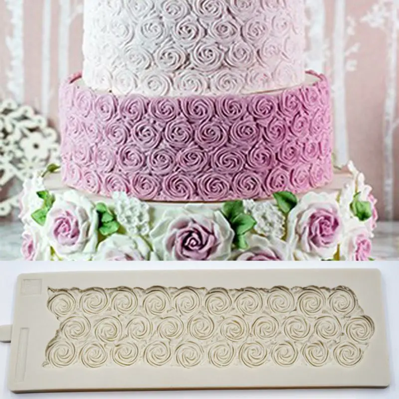 Сахар DIY силиконовая Роза пресс-форм чудодейственное, с ПВА пресс-форм Fondant(сахарная) пресс-формы